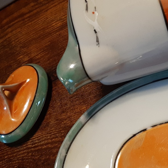 Vintage Goldcastle Chikusa Japan Teapot with lid & Underplate hand paint… - Picture 10 of 13